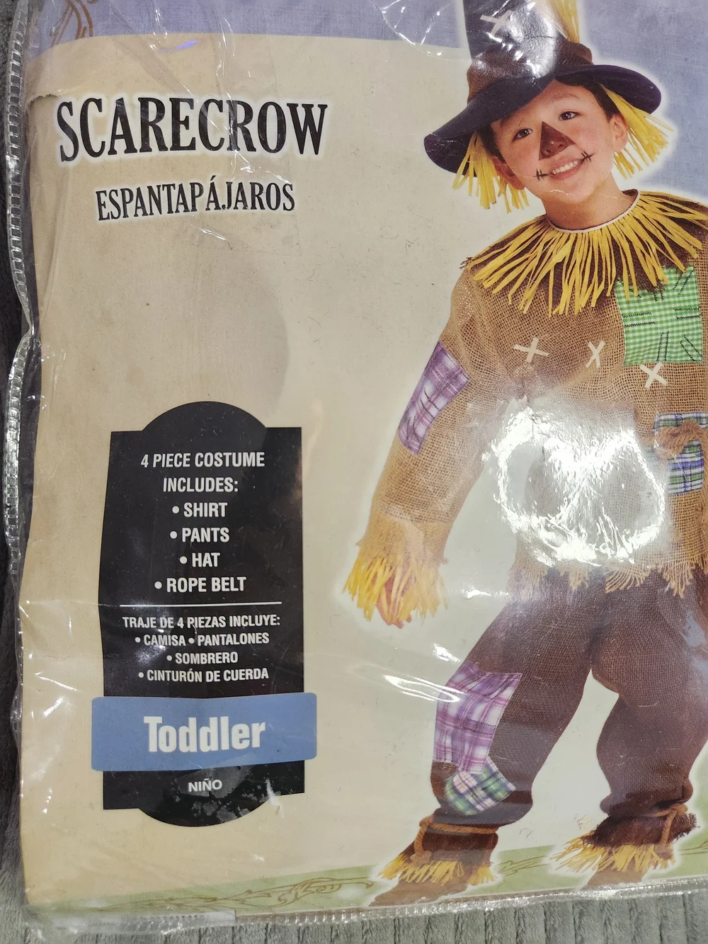 Scarecrow Boy Scary Monster Cute Brown Dress Up Halloween Child 3 4 Costume